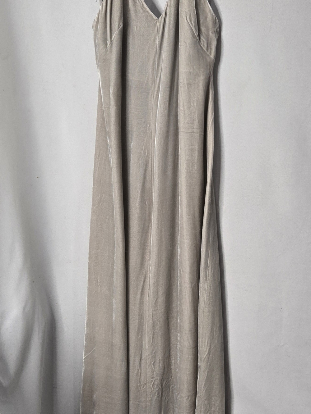 Beautiful Silhoutte Quiet Luxury Women's Taupe Prom Party Dress Flowing Tail